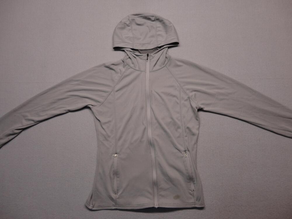 Kuhl Jacket Womens Medium Gray Hooded Full Zip Microfleece Lightweight Hiking